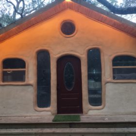 Completed cob classroom at PARC